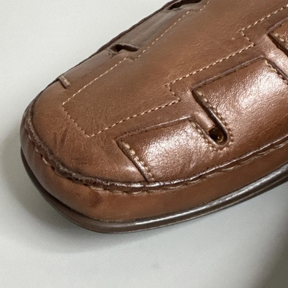 Mephisto Tarek Hazelnut Men's Size US 13 (UK 12.5)Fisherman Leather Brown Sandal